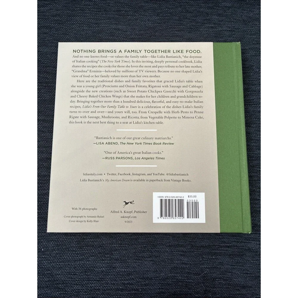 Lidia's from Our Family Table to Yours: More Than 100 Recipes Made with Love for